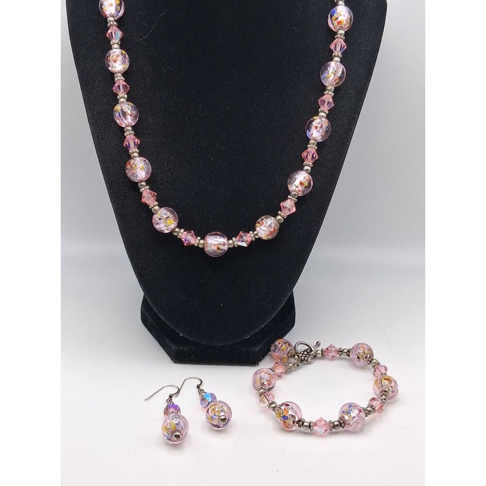 70.  Handmade Murano Venetian glass set
